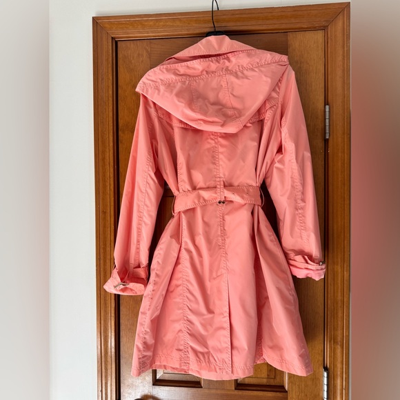Michael Kors Coral Double-Breasted Trench Coat - Picture 6 of 7